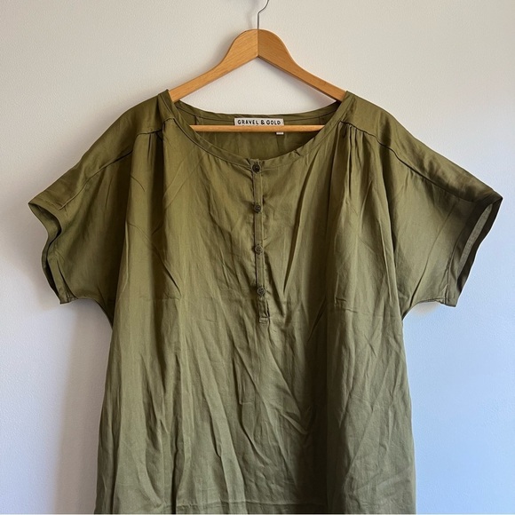 NWOT Gravel And Gold Savio Dress in Gras - Picture 8 of 16